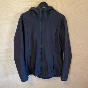 Lululemon Men's Athletic Hooded Full Zip Up Jacket  Black Sz. Large